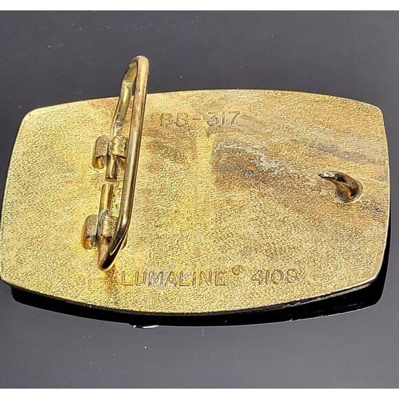VTG The Stolle Corporation Belt Buckle 3.15" wide Alumaline 4108 BB-317 USA VGC! - Picture 3 of 6